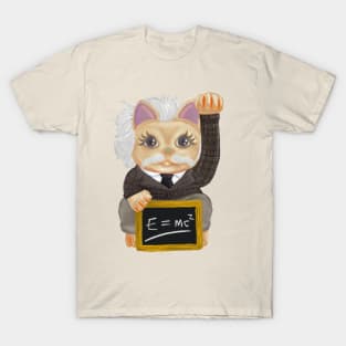 Maneki Neko Good Luck Einstein Outfit Gift 2020 T-Shirt